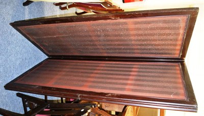 Lot 1046 - Mahogany three fold screen