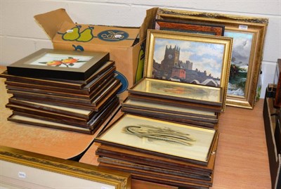 Lot 1060 - Five various works by W.A.G Ward and a quantity of framed bookplates from British Freshwater Fishes