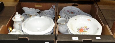 Lot 1108 - Rosenthal china dinner service, floral decorated, circa 1930's (in two boxes)