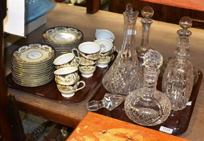 Lot 1124 - A Noritake tea service and five glass decanters and stoppers