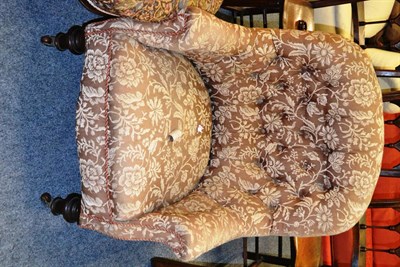 Lot 1132 - Victorian button back nursing chair