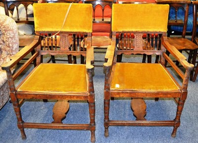 Lot 1133 - Pair of Edwardian armchairs