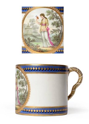 Lot 17 - A Derby Porcelain Coffee Can, circa 1785, painted in the manner of Richard Askew with a...