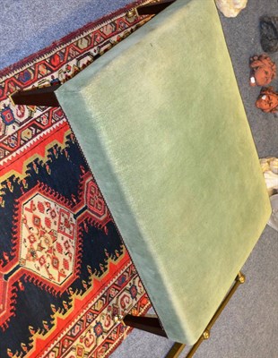 Lot 1148 - A large modern green upholstered foot stool