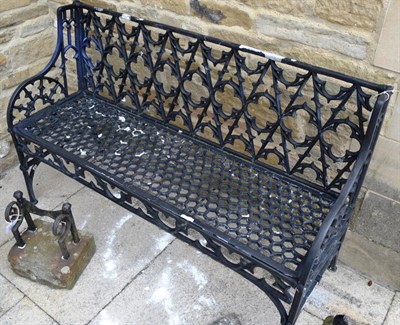 Lot 1169 - Aluminium Gothic style bench