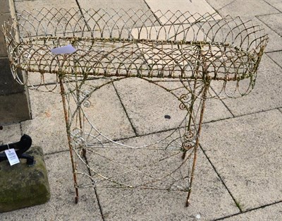 Lot 1171 - A 19th century wire work basket