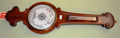 Lot 1203 - A Victorian barometer with white dial, signed L Cetti Birmingham