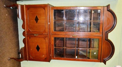 Lot 1206 - An Edwardian mahogany inlaid glazed display cabinet