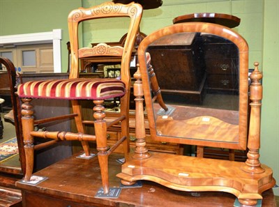 Lot 1224 - Victorian dressing table mirror and a Victorian chair