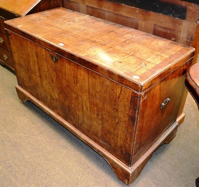 Lot 1228 - An 18th century walnut blanket chest of large proportions