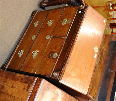 Lot 1229 - An 18th century oak bureau