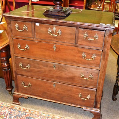 Lot 1243 - A 19th century mahogany four height chest of drawers