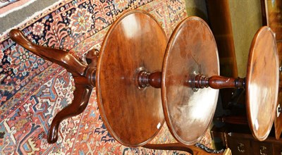 Lot 1249 - A 19th century mahogany revolving dumb waiter