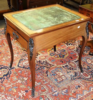 Lot 1250 - Mahogany backgammon table with gilt metal mounts