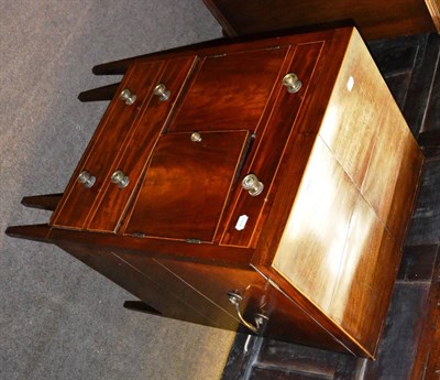 Lot 1254 - Georgian mahogany commode converted to a record player cabinet