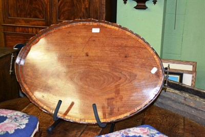 Lot 1260 - A Georgian mahogany tea tray