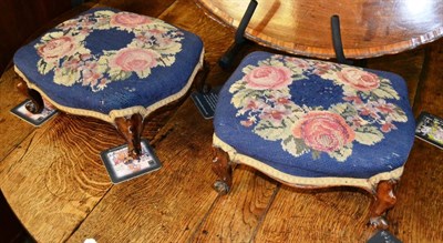 Lot 1261 - Pair of Victorian small footstools