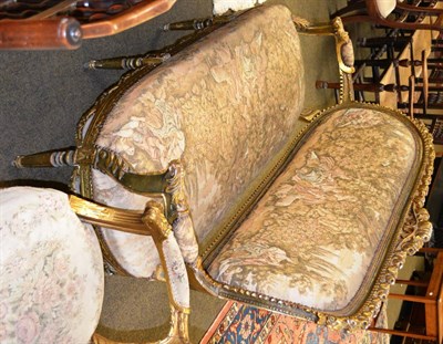 Lot 1271 - Late 19th/ early 20th century gilt sofa