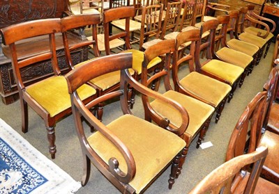 Lot 1274 - A composite set of nine mahogany dining chairs and two carvers (11)