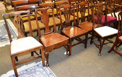 Lot 1276 - Pair of 19th century dining chairs, mahogany dining chair and two others