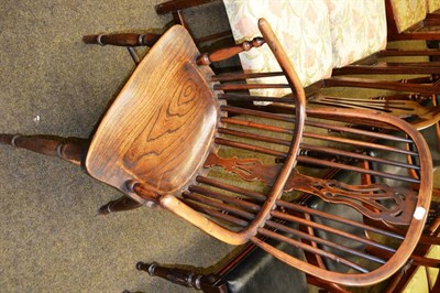 Lot 1288 - A 19th century Windsor chair with hoop stretcher oak/elm