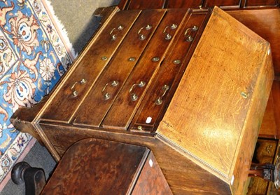 Lot 1299 - Georgian oak bureau