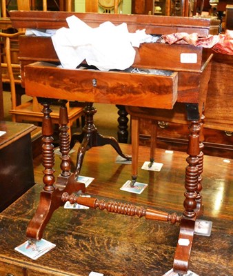 Lot 1314 - A 19th century mahogany rectangular work table, probably German