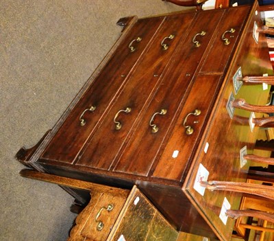 Lot 1315 - A Georgian mahogany four height chest of drawers