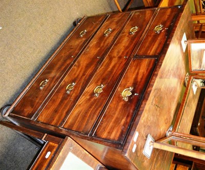 Lot 1327 - Large early 19th century mahogany four height chest of drawers