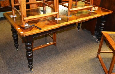 Lot 1329 - Victorian extending dining table with inlaid top