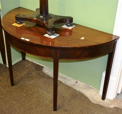 Lot 1332 - A 19th century mahogany D-end table