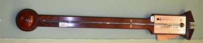 Lot 1334 - A mahogany stick barometer