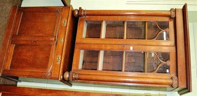 Lot 1342 - Unusual 19th century oak bookcase on cabinet