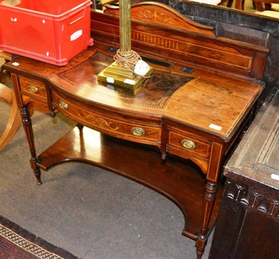 Lot 1356 - A Victorian inlaid rosewood writing desk