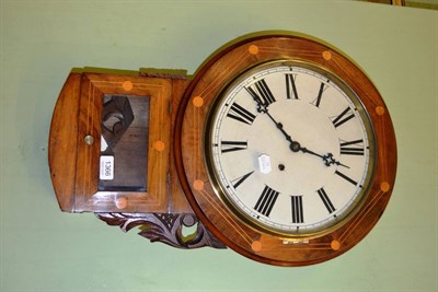 Lot 1366 - A 19th century drop dial wall clock