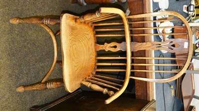 Lot 1370 - A kitchen Windsor ash and elm chair and another similar