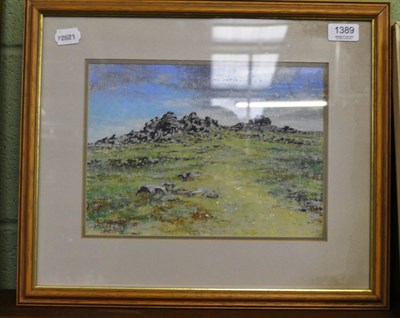 Lot 1389 - ;Hound Top, Dartmoor; by Lionel Aggett, pastel