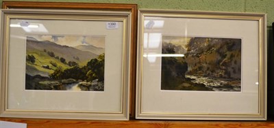 Lot 1390 - E.J.W Prior ";Loup Scar, Burnsall";, signed, inscribed verso, watercolour, together with a...