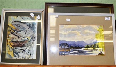 Lot 1412 - A Joseph Pighills watercolour and two others