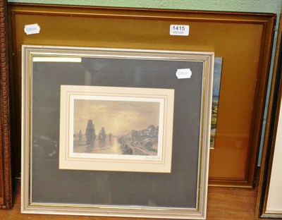 Lot 1415 - Frederick Ogilvie, coastal scene together with a harbour scene dated 1820