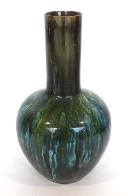 Lot 11 - 200 Christopher Dresser for Linthorpe Pottery: A Bottle Vase, shape No.200, in turquoise, white and