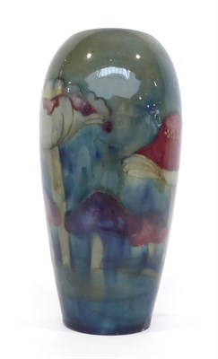 Lot 61 - A William Moorcroft Claremont Toadstool Pattern Vase, green painted monogram, impressed factory...