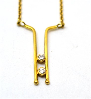 Lot 93 - An 18ct gold diamond set necklace