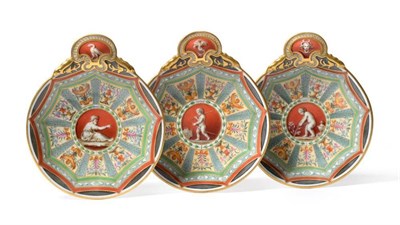 Lot 57 - A Set of Three Imperial Porcelain Factory St Petersburg Porcelain Oyster Dishes, 1900 and 1902,...