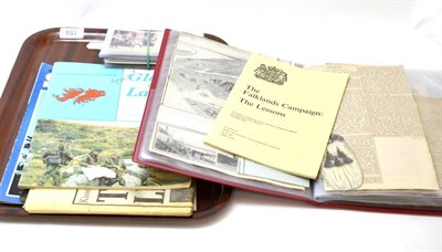 Lot 159 - A collection of military-related and other ephemera, including postcards, events programmes...