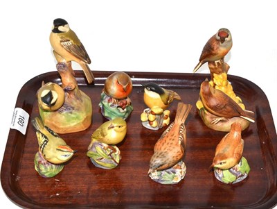 Lot 160 - Eight Royal Worcester bird ornaments