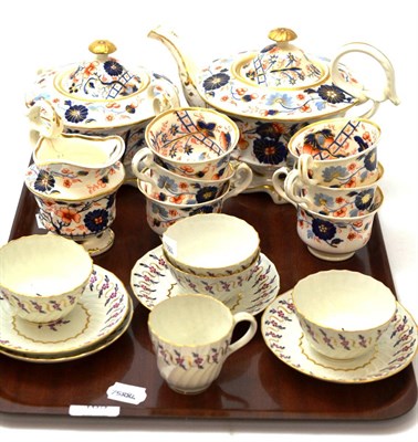 Lot 165 - Four 18th century saucers, four tea bowls, a coffee cup and a 19th century Imari pattern part...