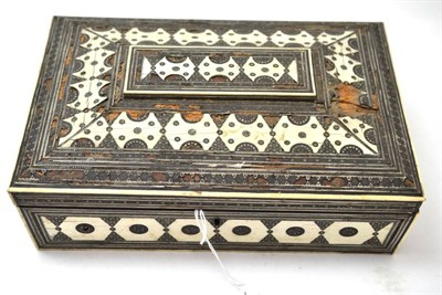 Lot 176 - Highly decorated sewing box with ivory inserts (a.f.)