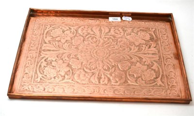 Lot 184 - Keswick School of Industrial Arts rectangular copper tray