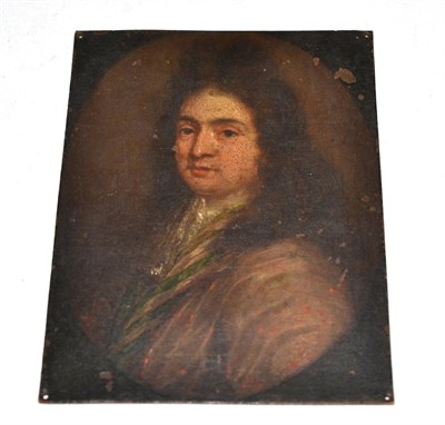 Lot 193 - An oil on copper portrait miniature of a gentleman